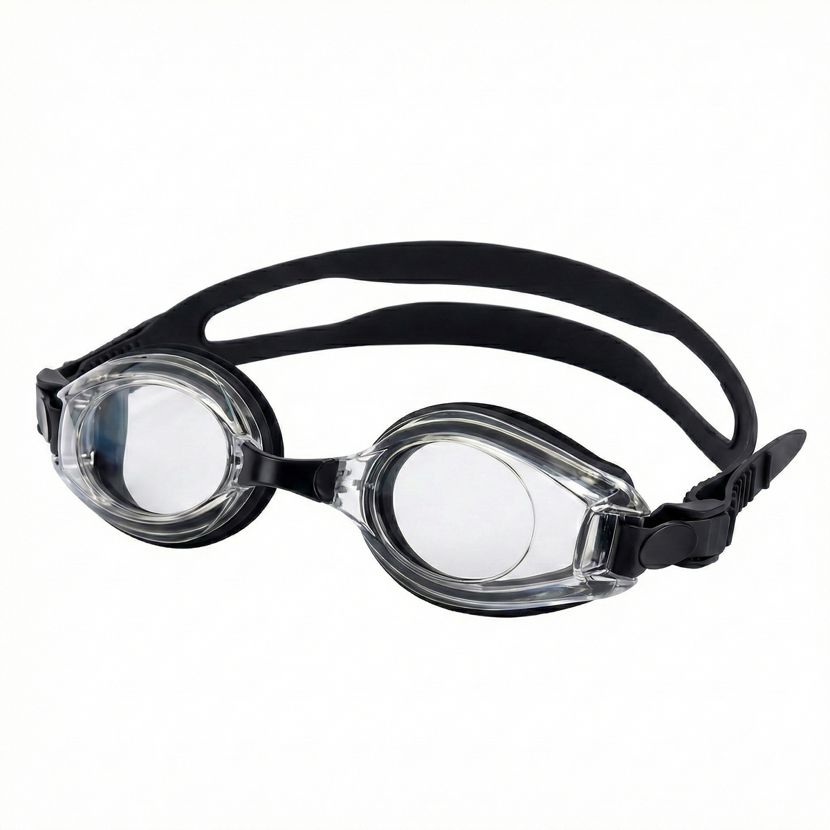 Zwembril op Sterkte Zwart Transparant
