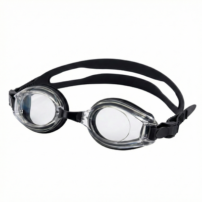 Zwembril op Sterkte Zwart Transparant