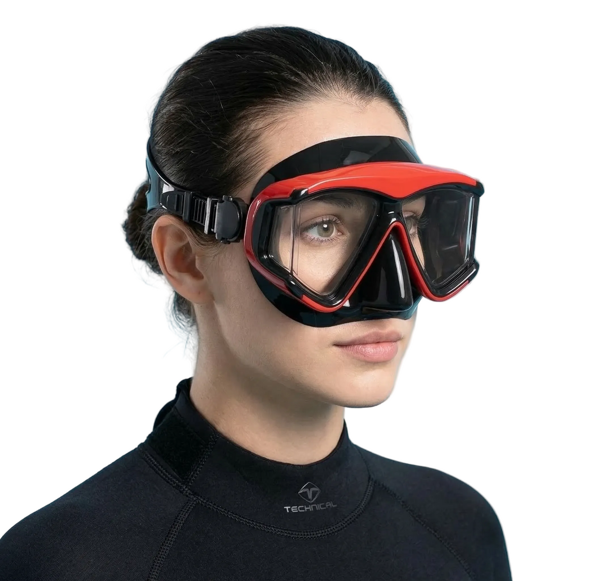 Snorkelbril op Sterkte Rood