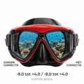 Snorkelbril op Sterkte Rood