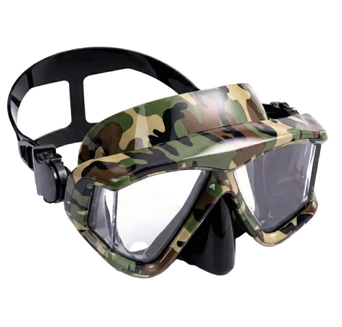 Snorkelbril op Sterkte Camouflage — Hoofdafbeelding (1/4) — op sterkte, snorkel- en duikmaskers — Optidive