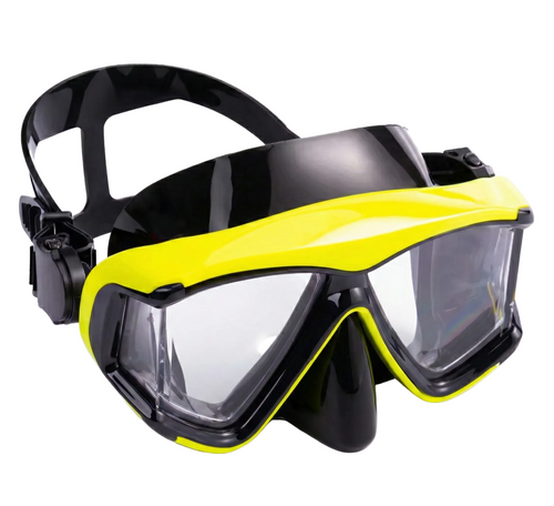 Snorkelbril op Sterkte Geel — Hoofdafbeelding (1/4) — op sterkte, snorkel- en duikmaskers — Optidive