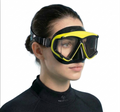Snorkelbril op Sterkte Geel — Detailopname (3/4) — op sterkte, snorkel- en duikmaskers — Optidive