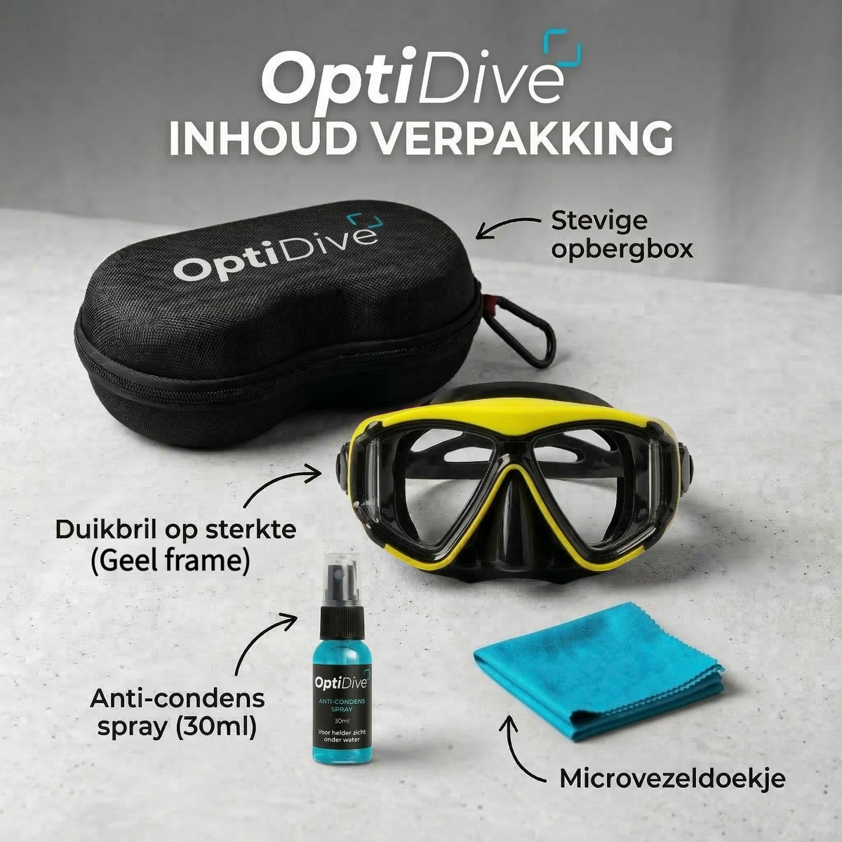 Snorkelbril op Sterkte Geel